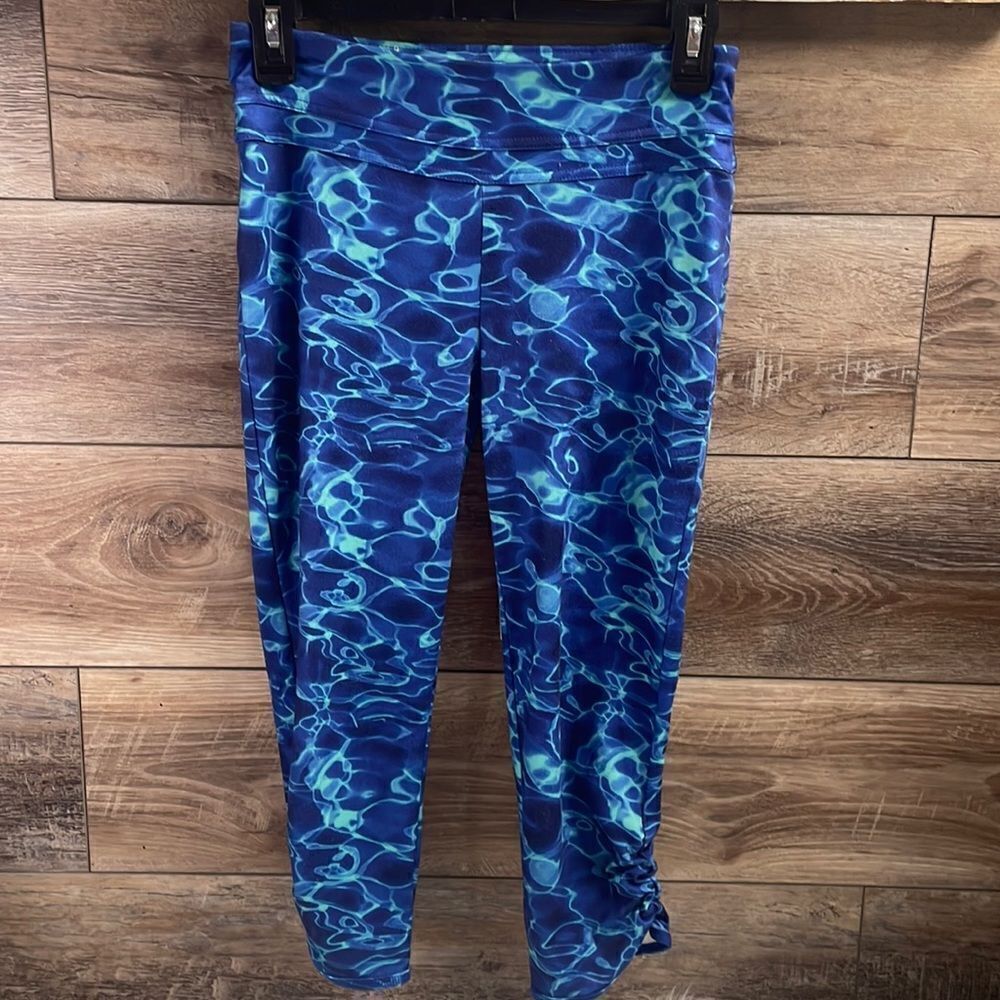 So Yoga Excercise Pants Size Medium Blue Water Color - Picture 2 of 10